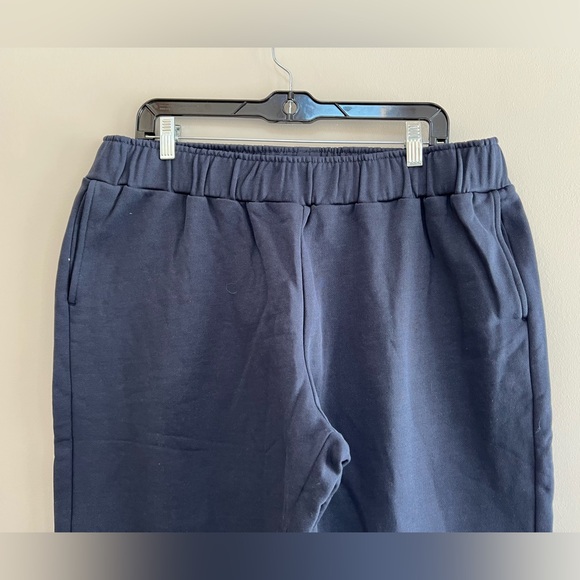 PACT Organic Brushed Fleece Cotton Sweatpant in Midnight Navy Blue, XL - Picture 5 of 12